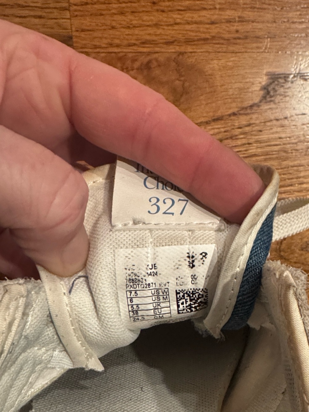 New Balance 327 Cream Suede & Blue “N” Sneakers - Picture 8 of 12